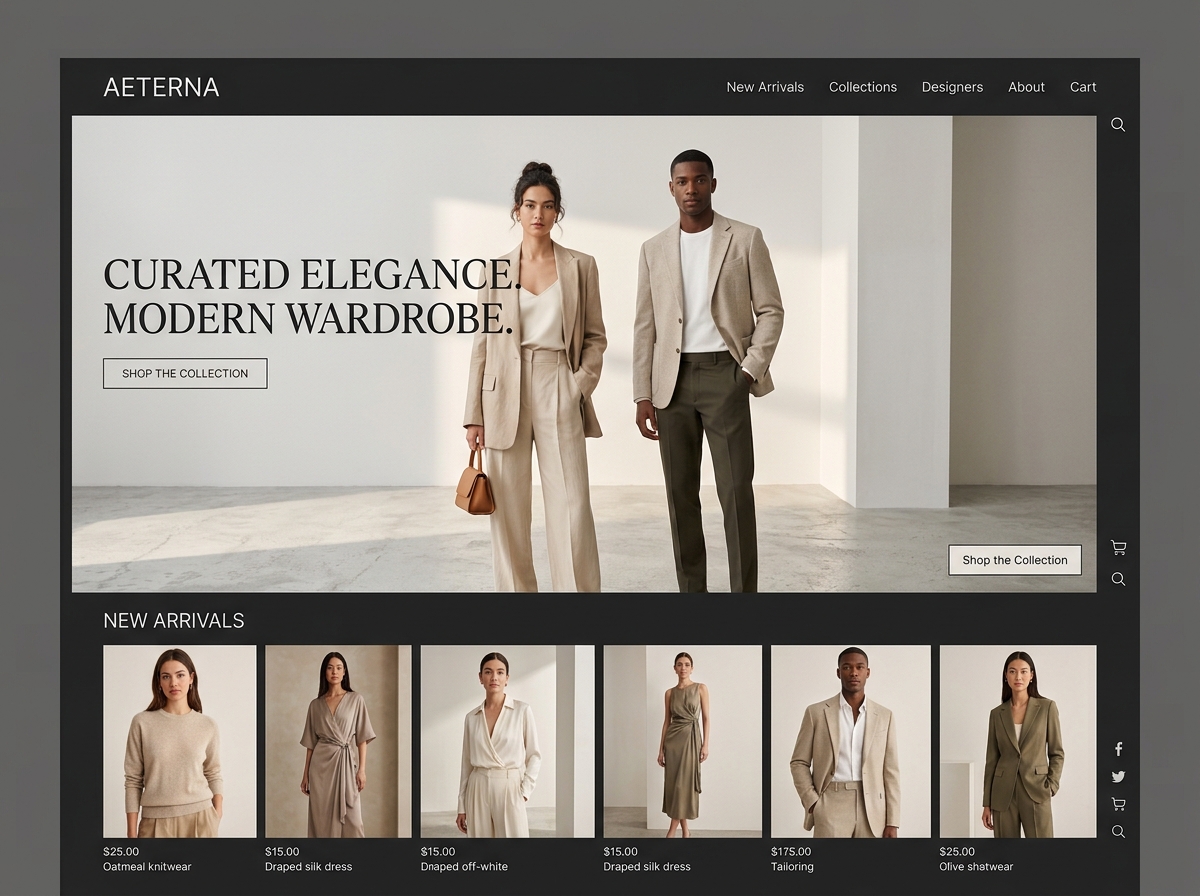 Aeterna Fashion - E-Commerce Boutique