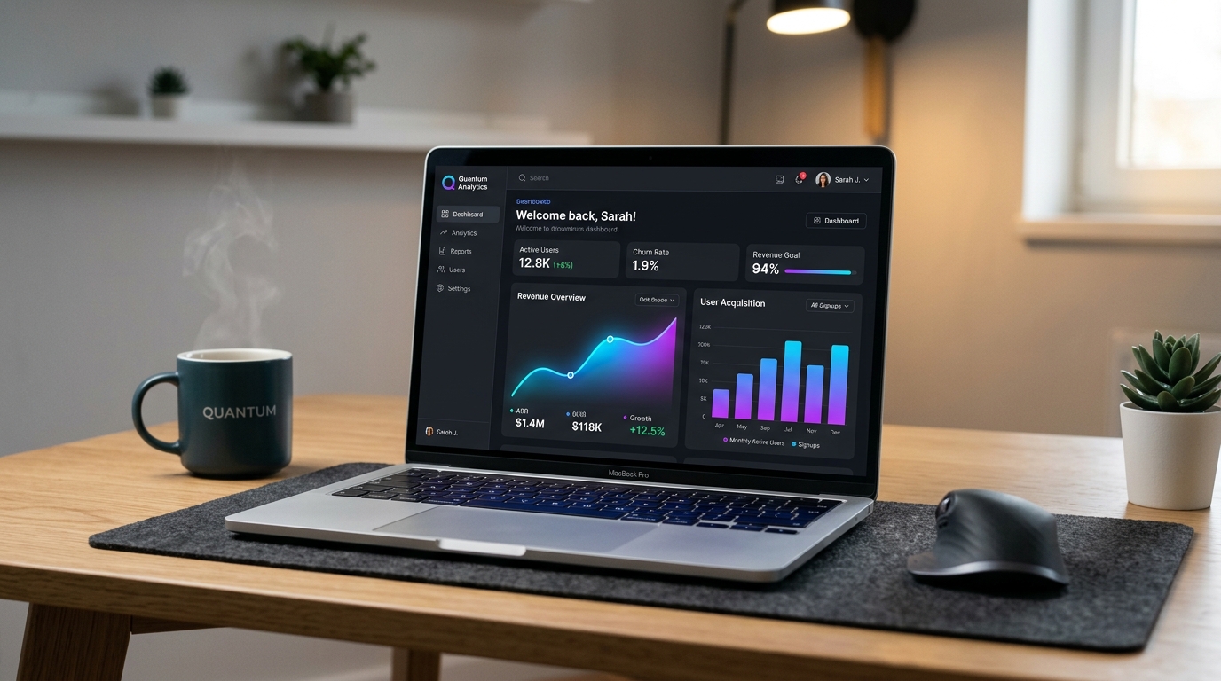 Landing Page SaaS - Tech Interface