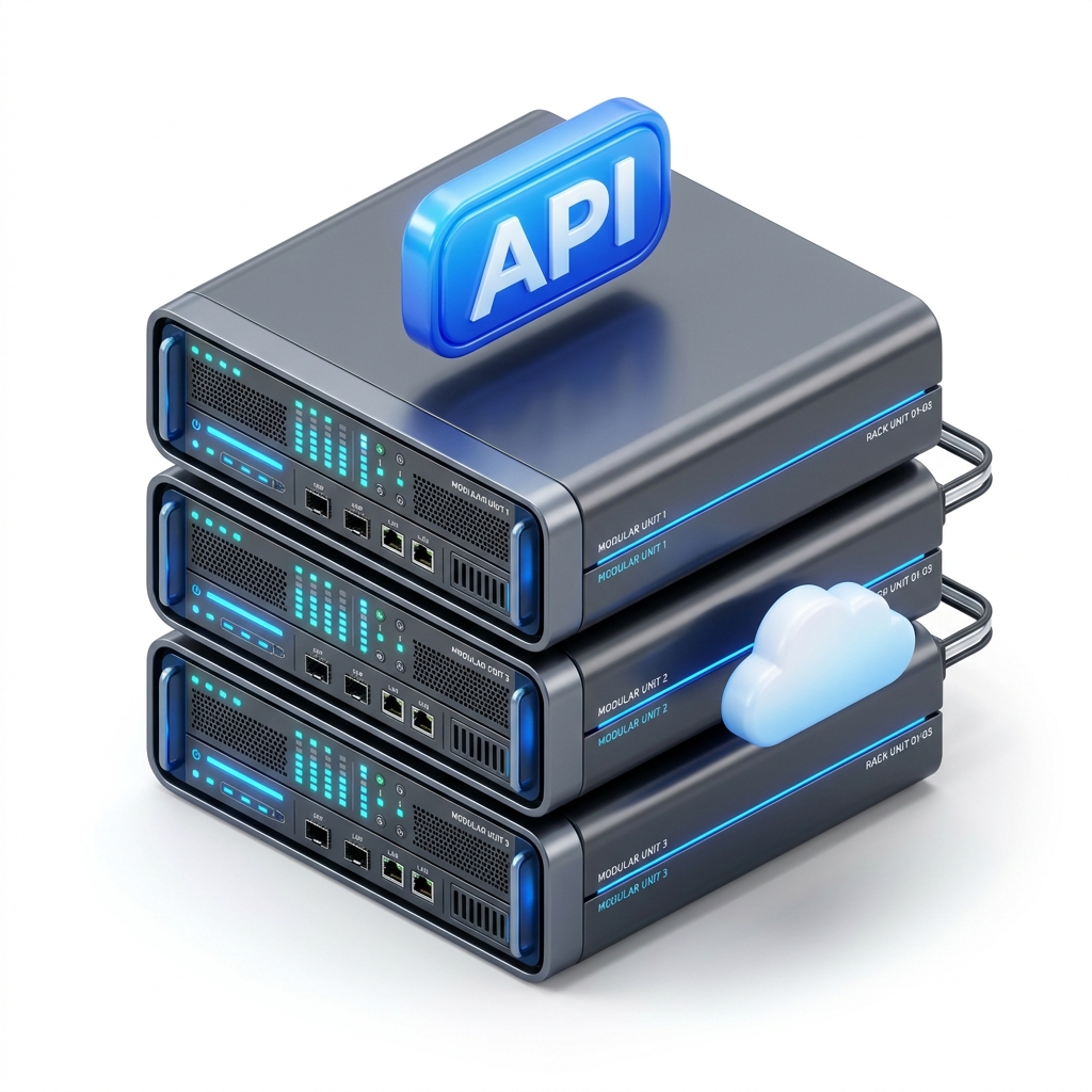 3D Ilustrasi Backend Server